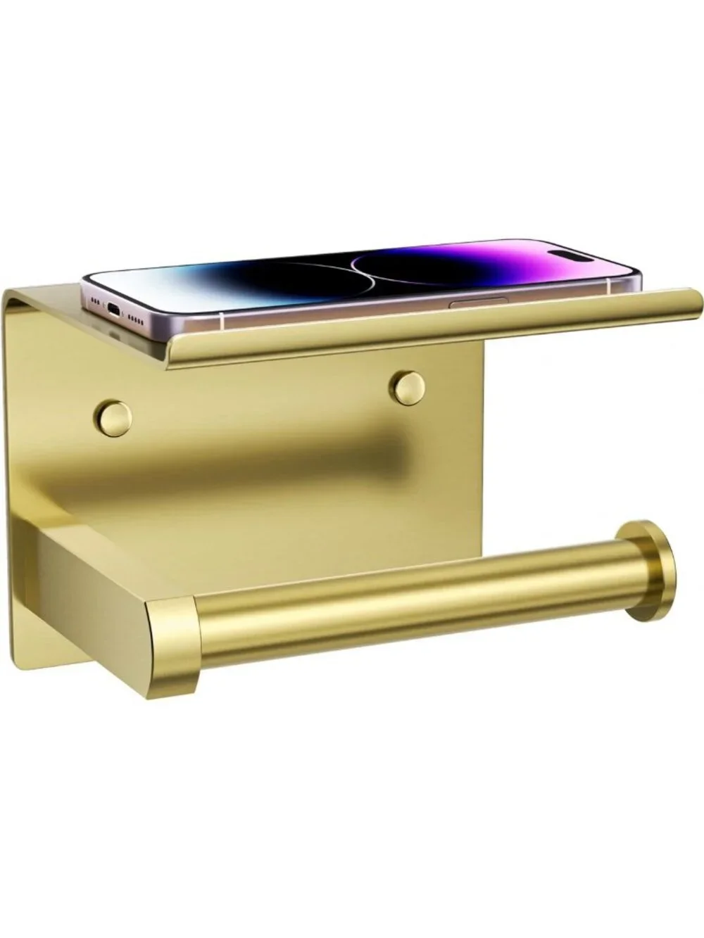 Multifunctional Toilet Paper Holder with Phone Shelf, Rustproof Stainless Steel